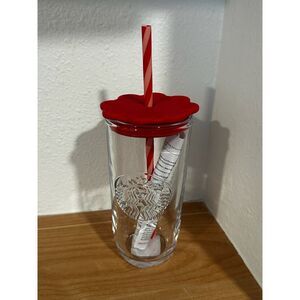 Starbucks 2026 Valentines Recycled Glass Cold Cup Tumbler 16 Oz. NWT